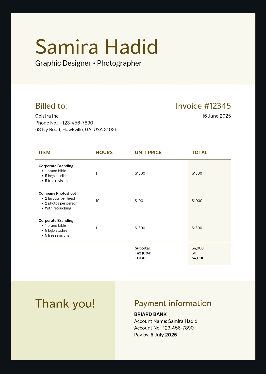 Invoice / Quote Design - Image 2